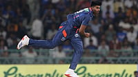 IPL 2026: Mayank Yadav Reveals How Jasprit Bumrah Helped Him During Rehab Phase (AP Photo/Surjeet Yadav) : Lucknow Super Giants Mayank Yadav bowls a delivery during the Indian Premier League cricket match between Gujarat Titans and Lucknow Super Giants in Lucknow, India, Sunday, April 7, 2024.